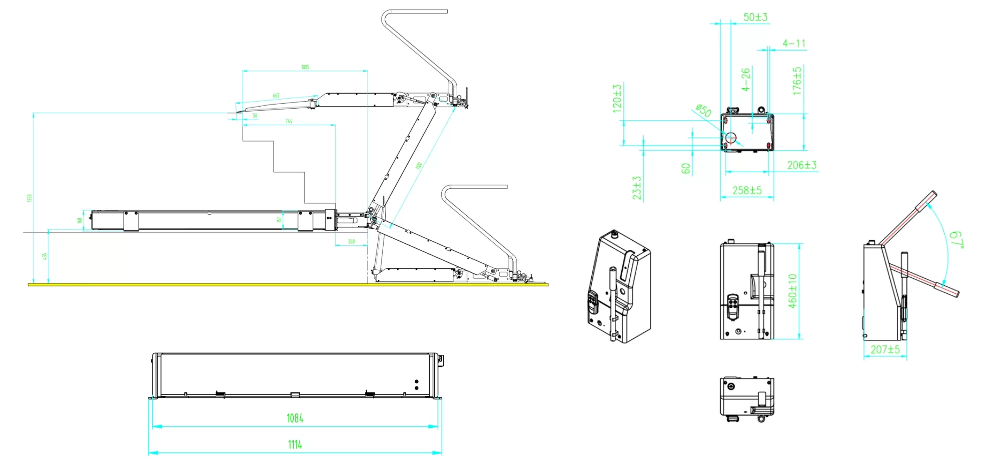 UVL-PA Wheelchair Lift (In Bus Step)