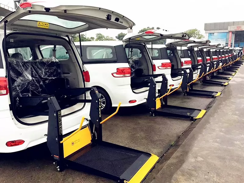 Progetto di sollevamento per sedie a rotelle montato su veicolo (federazione di disabili del Sichuan)