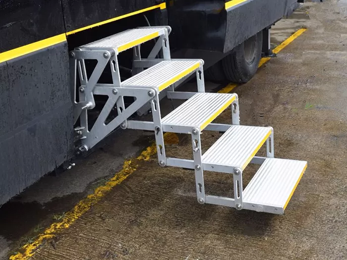 Principio di funzionamento del gradino pieghevole